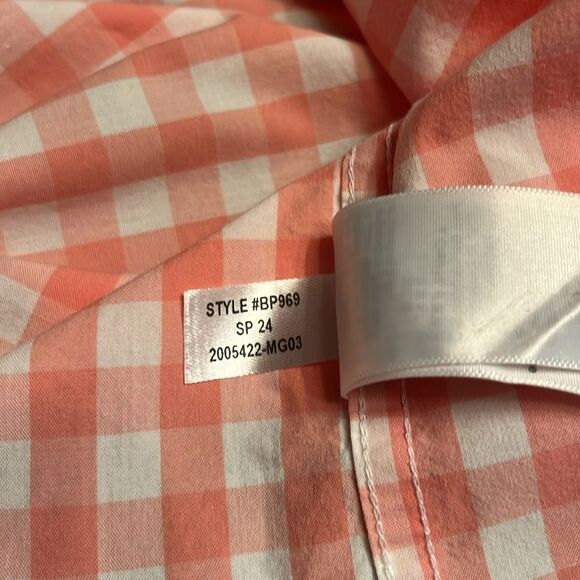 J Crew Factory Men’s Classic flex long sleeve button up pink white Size M NWOT - Picture 8 of 8